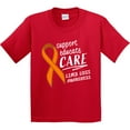 thumbnail image 3 of Inktastic Support Educate Care Limb Loss Awareness Orange Ribbon Youth T-Shirt, 3 of 5
