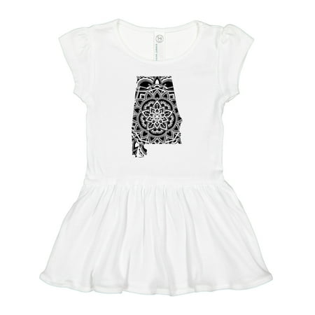 

Inktastic Alabama Silhouette Mandala Gift Toddler Girl Dress