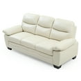 thumbnail image 4 of Glory Furniture Marta Faux Leather Sofa in Pearl, 4 of 5