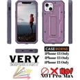 thumbnail image 2 of CaseBorne ArmadilloTek V Case for [iPhone 13] with Built-in Screen Protector & Kickstand Full-Body Multi-Layer Rugged - Purple, 2 of 5