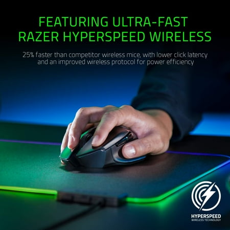 Razer - Basilisk Ultimate Wireless Optical  with HyperSpeed Technology and Charging Dock Gaming Mouse - Black