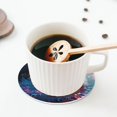 thumbnail image 5 of Bingfone Vintage Modern Colorful Eyes Leather Drinks Coasters with Set of 6,Suitable for Home Kitchen,Coffee Cup Coasters Home Gift, 5 of 7