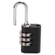 thumbnail image 2 of 3 Digits Security Combination Padlock Black Solid Aluminum Alloy for Gym Locker Cabinet Toolbox LuggageSmall Padlock, 2 of 5