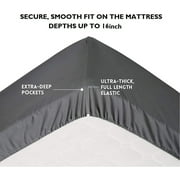 Elegant Comfort 1500 Premium Hotel Quality King Microfiber Fitted Sheet Deep Pocket Up to 16 Inch Turquoise