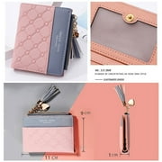 Fashion Women Wallets Female PU Leather Wallet Mini Ladies Purse Zipper Clutch Bag Money Card Holder for Women Girl(Purple)