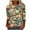Multicolor Plus Size Blouse for Women_w, variant on CYMMPU Blouses for Women Dressy Casual Round Neck 3/4 Sleeve Fall Trendy Shirts Flower Printed T-Shirts Spring Tops Loose Fit Lightweight Basic Tees Multicolor XL