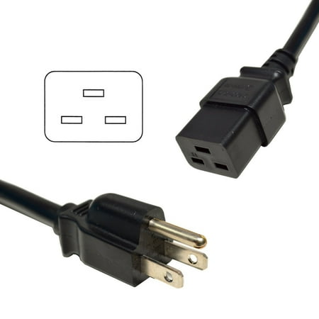 Dl580 G4 Server HQRP 10ft Rectangle AC Power Cord for HP 178968-001 ProLiant DL580 G2 G3, DL585 Server Mains Cable NEMA 5-15P IEC320-C19 + HQRP Coaster ()