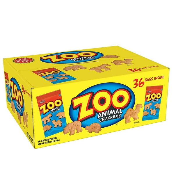 Austin Zoo Animal Crackers (2 oz., 36 ct.) -Pack of 2 - Walmart.com