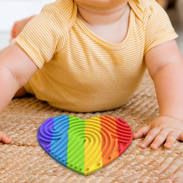 Tablero de actividades sensoriales de silicona, bolsa de almacenamiento para actividades de ocio, tablero de actividades, tablero antiestrés, juguete Corazón