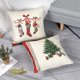 thumbnail image 4 of Juego de 4 fundas de almohada navideñas, fundas de almohada decorativas de lino y algodón, regalo de Navidad kaili Sencillez, 4 of 5