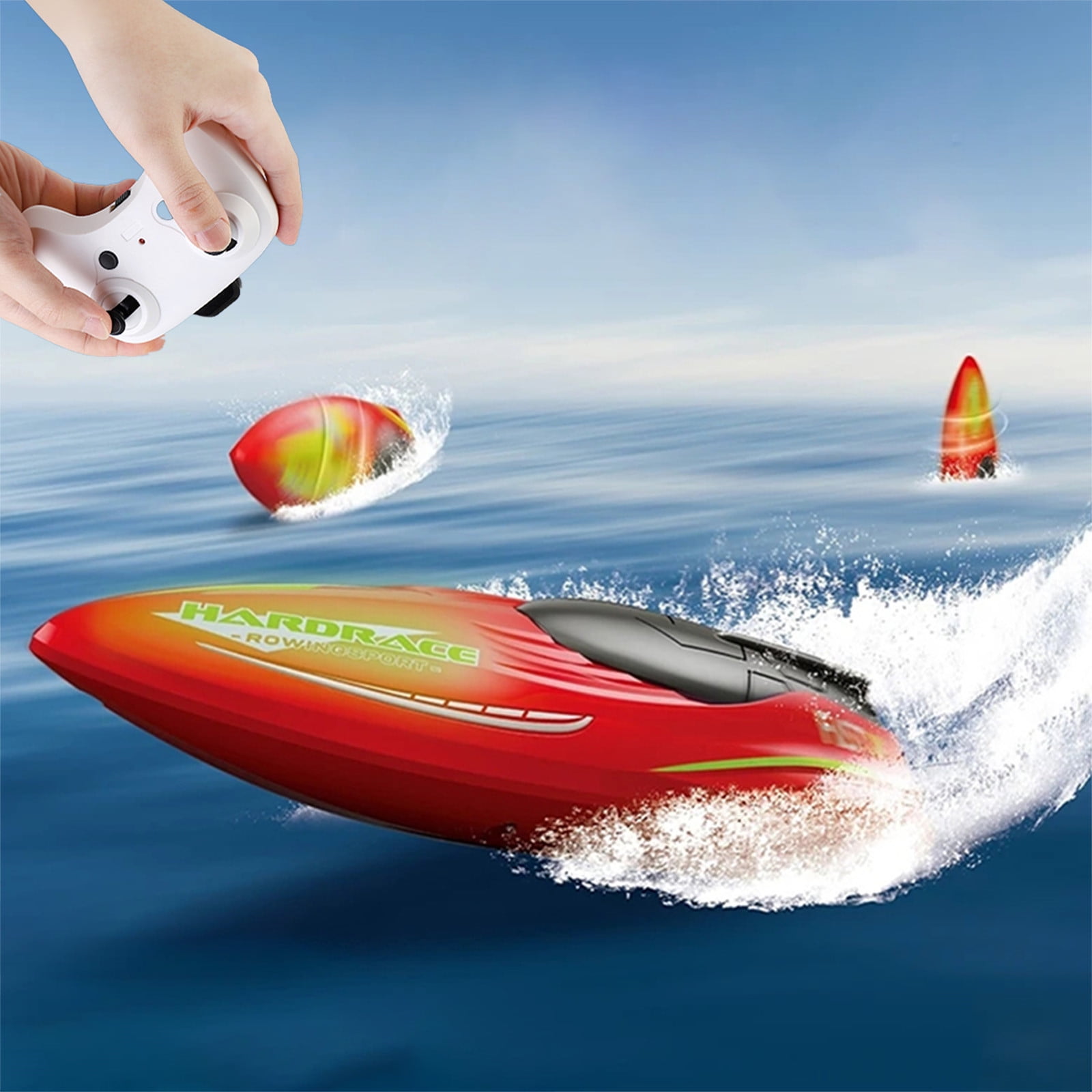 Bateaux Télécommandés Mini 2,4 g Couleur, Clipper de Cascades à 360 Degrés avec Lumières Led, Bateaux Rc Rechargeables par Usb pour Enfants