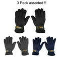 thumbnail image 2 of 3 Pair Value Pack Mens Subzeros Sport Fleece Lined Adjustable Warm Winter Gloves, 2 of 2