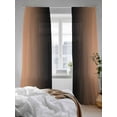 thumbnail image 3 of Sheer Curtains 108 inches Long, Ombre Abstract Gradient Coral Pink and Black Light Filtering Sheer Window Curtains Rod Pocket Voile Drapes for Bedroom Living Room, 52"W x 108"L 2 Panels, 3 of 7