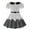 White, variant on Spazoro Kids Girls Dresses, Short Sleeve Fashion Solid Color Round Neck Princess Dress for Child Girls Black Size 5-6T