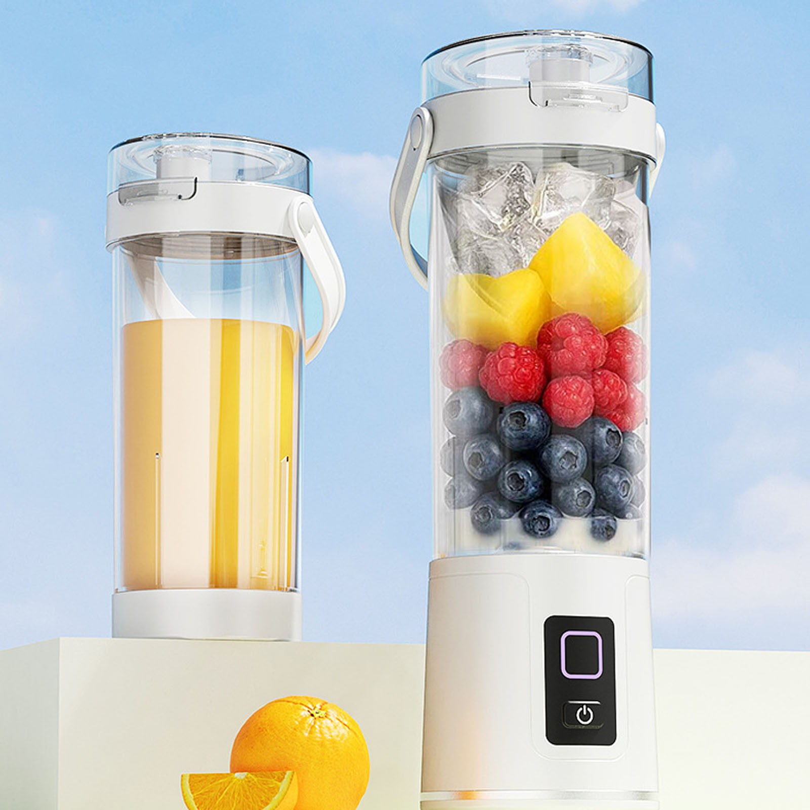 Portable Blender for Smoothies & Shakes – USB Rechargeable Mini Blender Cup, 20oz Travel Blender for Fruits, Vegetables, Ice Crushing – Cordless, BPA-Free, Dishwasher Safe, with Battery Display