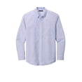 thumbnail image 3 of Port Authority SuperPro Oxford Stripe Shirt, Oxford Blue/White, XX-Large, 3 of 4
