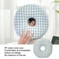 thumbnail image 4 of Ear Pillow, Large Hole  Pillow Soft Blue Gingham Zipper 3D Printing  For Pressure Sore For Redness, 4 of 8