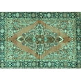 thumbnail image 1 of Ahgly Company Indoor Rectangle Medallion Turquoise Blue Traditional Area Rugs, 2' x 4', 1 of 4