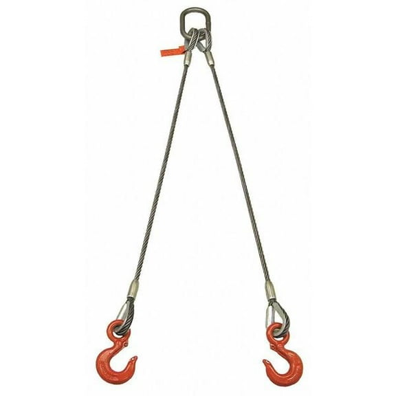 Lift-All Wire Rope Sling,3 ft L,2,200 lb Load Cap 14I2LBX3