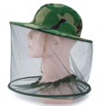 thumbnail image 5 of Paquete de 2 camuflaje apicultura apicultor repelente de mosquitos abeja insecto mosca máscara gorra sombrero con red para la cabeza equipo de protección facial, 5 of 5
