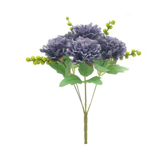 Centro de mesa de flores artificiales, mesa para el hogar, decoración floral, banquete de boda, tela de seda, flor falsa, gris púrpura Advancent HA6703-07B