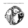 thumbnail image 2 of Ruiboury Steel Fashion Ethnic Style Ring Decoration Simple Round Rings Jewelry Couple Dressing Accessory for Party Daily Size 7 Size 13, 2 of 6