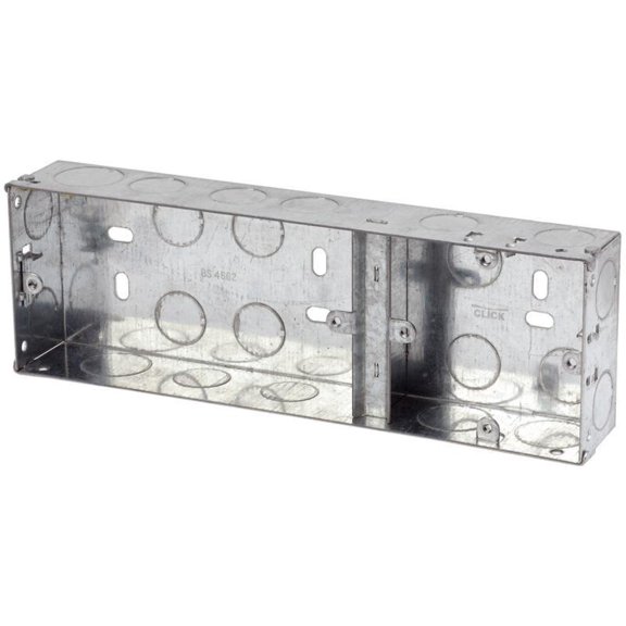 CLICK - Steel Back Box, 1- & 2-Gang Dual, 35mm (D)