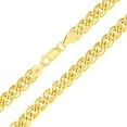 thumbnail image 2 of Nuragold 10K Yellow Gold 6mm Double Cuban Curb Link Chain Pendant Necklace, Mens Women Jewelry Lobster Clasp 18" 20" 22" 24" 26", 2 of 10