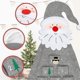 thumbnail image 3 of White Calendario de Adviento de Navidad Calendario de Adviento de fieltro de Papá Noel 3d con bolsillos de 24 días Cuenta atrás de Navidad, 3 of 5