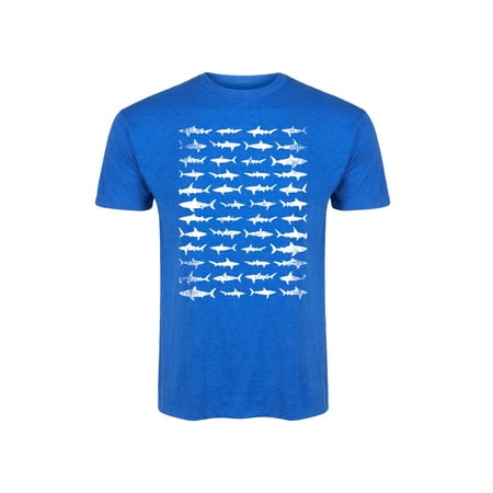 Shark Pattern Print Hammerhead Great White Animal Fashion Novelty-Mens T-Shirt