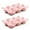 Pink, variant on Ceramic 6-Cup Egg Tray - Half Dozen Porcelain Egg Holder Container Keeper Storage Organizer Decorative Serving Stand Serveware for Refrigerator Countertop Display Kitchen (White, 2 Pack)