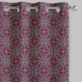 thumbnail image 2 of S4sassy Cotton Duck Floral Damask Red Drapes Curtain Door Treatment Panel Set For Living Room- 54x84 Inches, 2 of 5