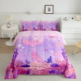 thumbnail image 2 of Manfei Child Teens Kawaii Mermaid Princess Bedding Comforter Set 2pcs,Cartoon Animal Twin Comforter Sets Microfiber,Dreamy Gradient Breathable Bedding Set,Microfiber Bedroom Decor,Reversible, 2 of 8