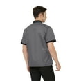 thumbnail image 6 of Toptie Short Sleeve Chef Coat Jacket Gray Lightweight Button Chef Uniform, 6 of 7