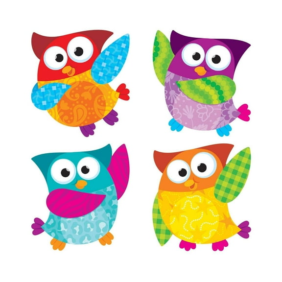 TREND Mini Accents Variety Pack, Owl-Stars!, 3", Assorted Colors