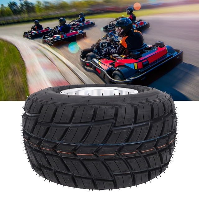 10x4 50 5 Front Rim Wheel Tire, ATV Tires Robust 4PR Structure Enhanced Traction for Go Kart