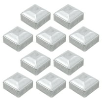 Plum Fittings 2" x 2" Square Pressed Steel Dome Caps Galvanized Steel (10 Pack)