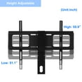 thumbnail image 5 of Floor TV Stand, 4 Tiers Adjustable TV Bracket, Tempered Glass & Metal Frame TV Stand, Black, 5 of 6