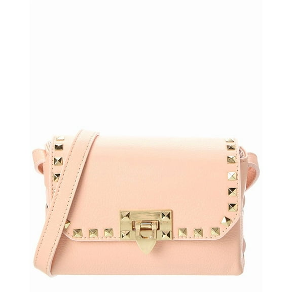 Isabella Rossetti Juliette Studded Leather Shoulder Bag, Pink