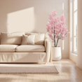 thumbnail image 3 of Artificial Blossom  Artificial Cherry Trees Tall Faux Plants Indoor Pink Fake  Flowers Tree for Spring Home Room Office Wedding Party Valentine's Day Outdoor Decorations, 3 of 6