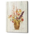 thumbnail image 1 of Epic Graffiti 'Wild Flowers in Vase I on Barn Board' by Cheri Blum, Canvas Wall Art, 26"x34", 1 of 2