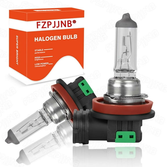 FZPJJNB 2PCS H11 Halogen 100W 12V Low Beam Headlight Bulbs Fog/Driving Light Kit Warm White 3400K