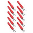 thumbnail image 2 of Fork Wire Connector, Reliable Spade Plug U Type High Strength Rugged Lightweight  For Multimeter Red, 2 of 8