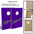 thumbnail image 2 of Skips Garage Colorado Vintage Baseball Cornhole Set - Choose Your Size & Accessories Include Lights & Case 2x3 Boards (24" x 36"), 2 of 6