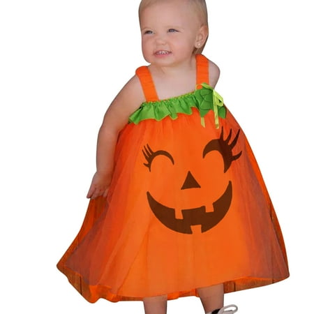 

Toddler Kids Baby Girls Sleeveless Cute Pumpkins Prints Mesh Dress Outfits Sleeveless Dress for Girls Girl Clothes Age 4 Flower Wedding Dress Girls Back Dress Flannel Girls Plaid Girls Sweaters for