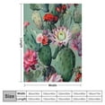 thumbnail image 4 of COMIO  Cactus Floral Blanket Flower Gifts for Women Kids Girls Mom Halloween Christmas Birthday Presents Valentines Mother's Day Plush Throw Blanket Bedroom Bed Sofa Chair Decor, 4 of 6