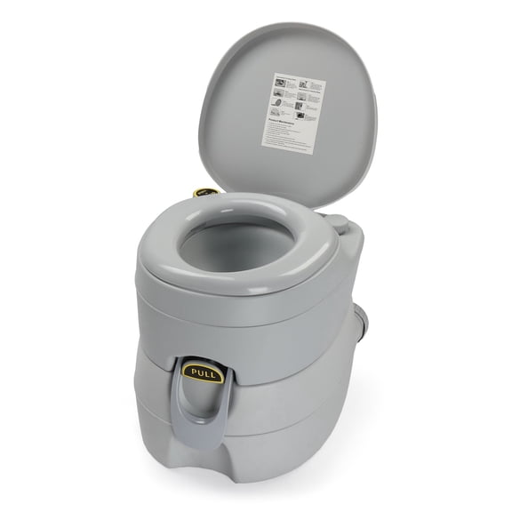 Ktaxon 5.3 Gallon Portable Camping Toilet, RV Toilet with Three Outlet, Porta Potty Portable Toilet for Hiking, Road Trips, RV Travel, Beaches, Traffic Jams, Camper, Boat, Home