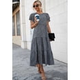 thumbnail image 3 of Dresses for Women Summer Casual Boho Dress Floral Print Ruffle Sleeve Midi Beach Dresses, 3 of 6