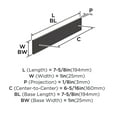 thumbnail image 5 of Amerock Ladera 6-5/16 inch (160mm) Center-to-Center Rectangle Oil-Rubbed Bronze Cabinet Pull Backplate, 5 of 6