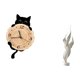 thumbnail image 5 of Reloj de pared moderno, escultura decorativa colgante, adorno de resina, colección de artesanías para oficina, dormitorio, hogar, chimenea, armario, r, 5 of 8